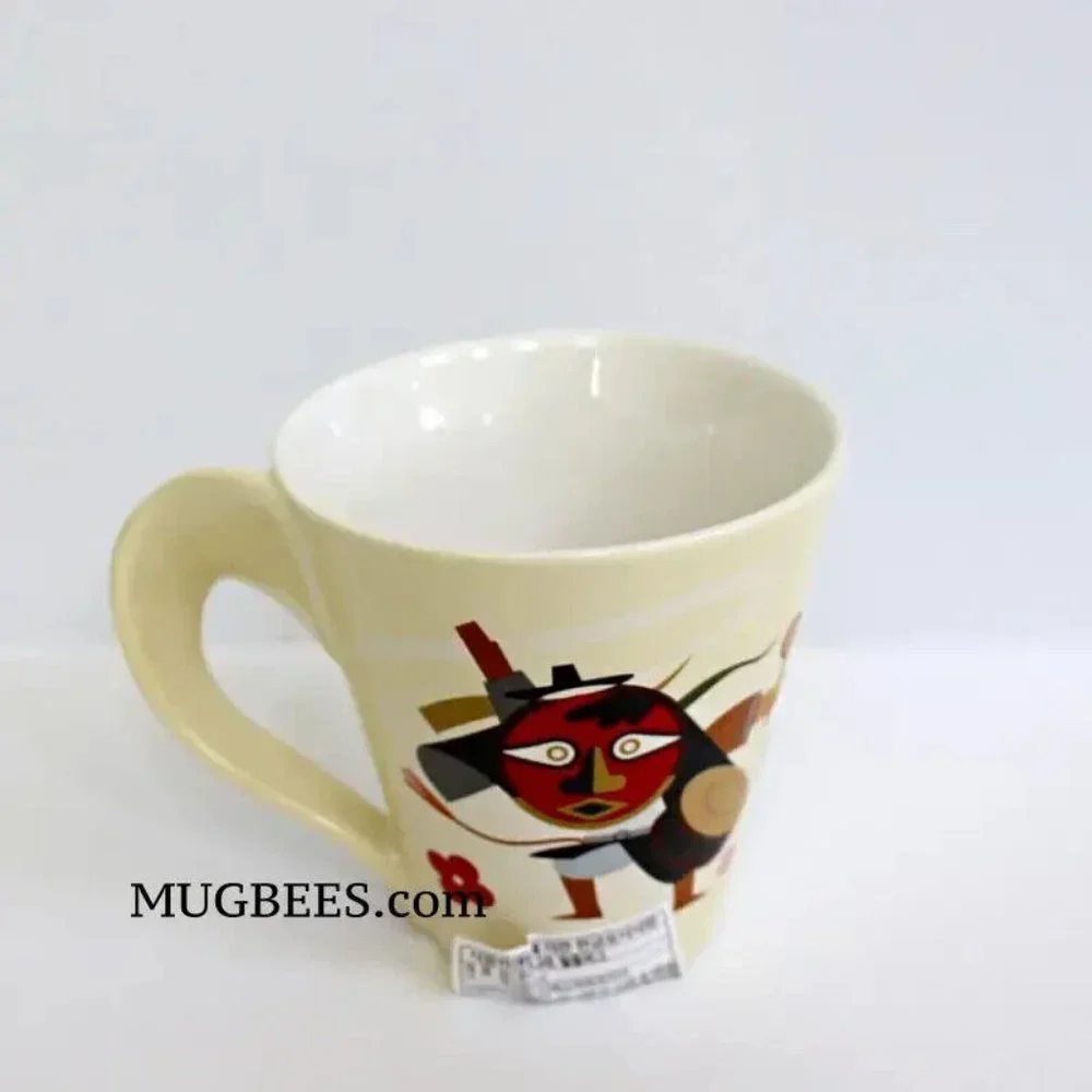 Starbucks Korea Heritage Collection Twirl Handle Ceramic Coffee Cup Mug